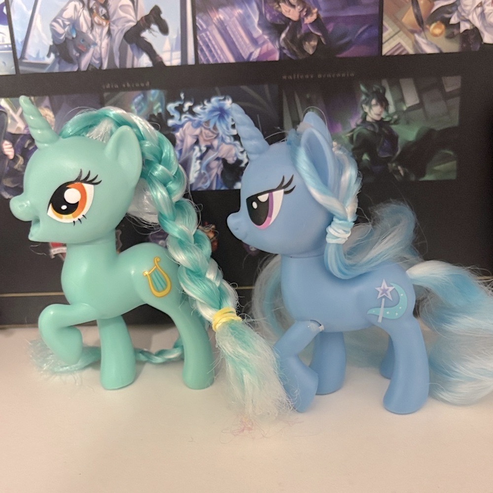 (5/50$) Lyra Heartstring and Trixie Lulamoon G4 Reboot brushables My Little Pony